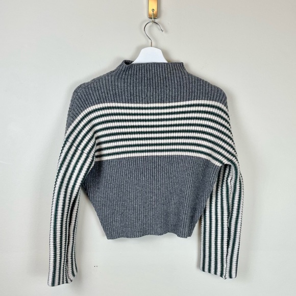 Paper Heart Striped Cropped Sweater Size Medium - Picture 3 of 4